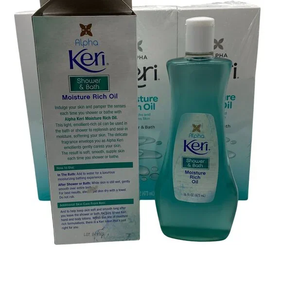 Alpha Keri Shower & Bath Moisture rich oil 16fl oz lot of three bottles